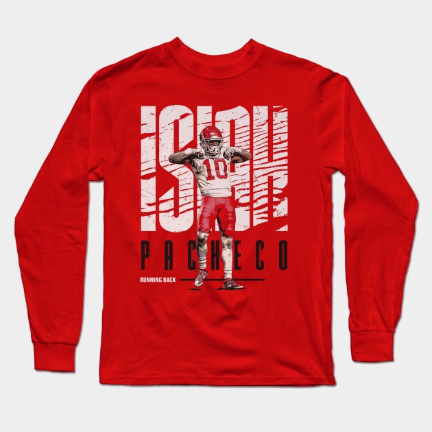 Isiah Pacheco Kansas City Pose Long Sleeve T-Shirt by ganisfarhan